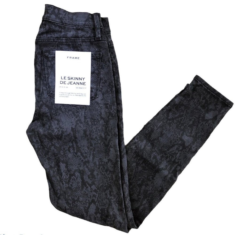 Frame Denim Python Print Skinny Jeans - Picture 5 of 9